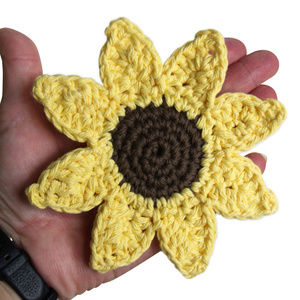 Sunflower Coasters, Daisy Appliques -MADE TO ORDER